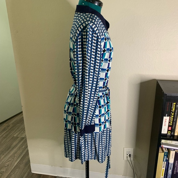 Maeve tunic long sleeve button down dress with tie - Picture 3 of 5